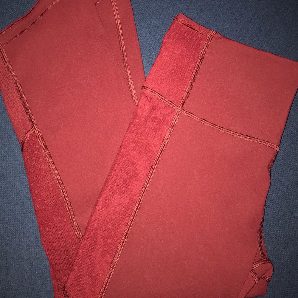 Size 10 Lululemon maroon hi-rise leggings